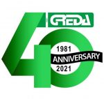 Greda Srl logo anniversary 40 years of activity